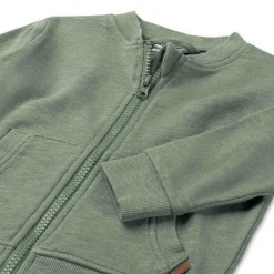 Truien & Vesten|Vesten*Prénatal baby vest lange mouwen tekst groen Light Khaki Green