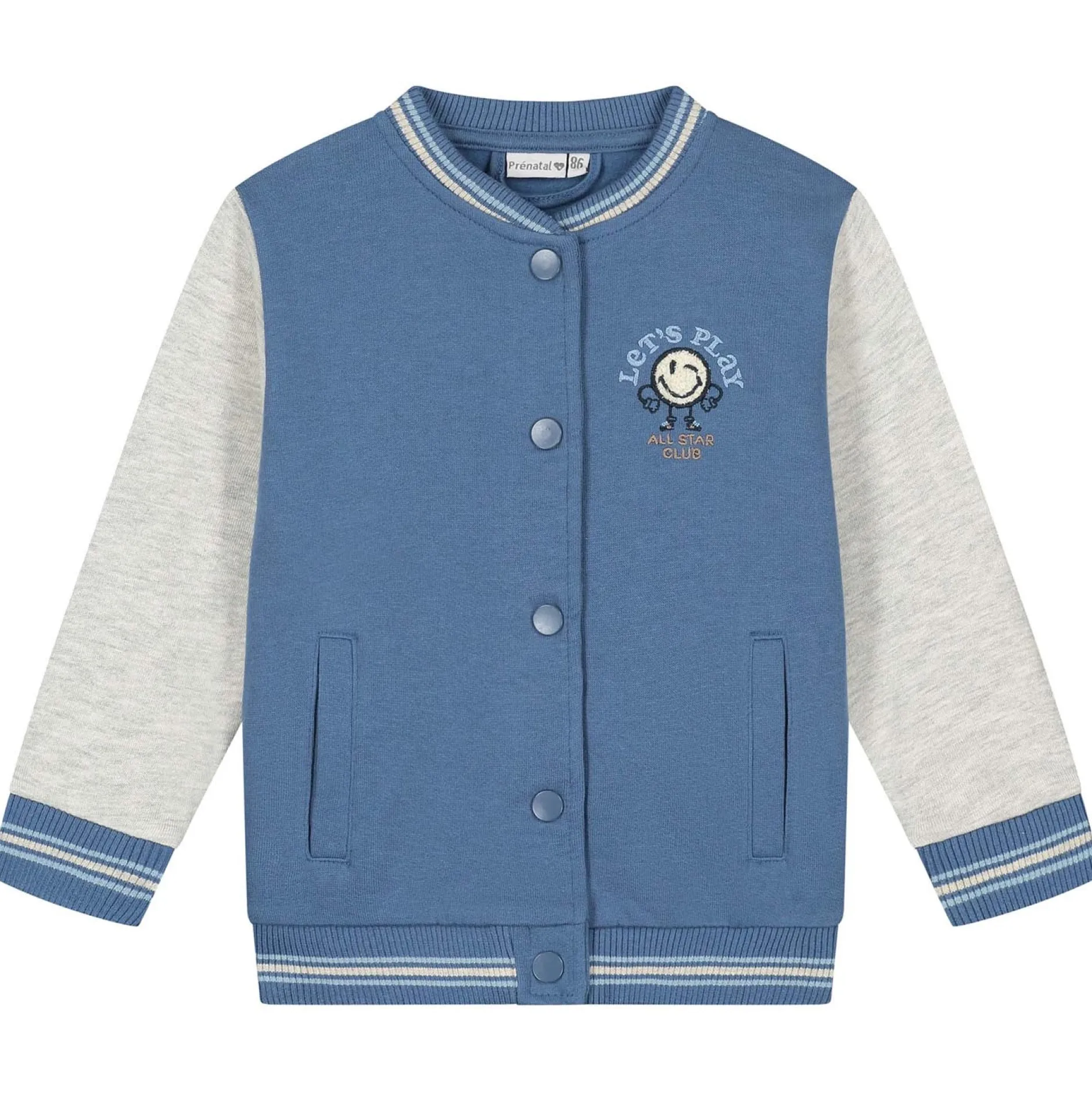 Truien & Vesten|Vesten*Prénatal baby vest lange mouwen meerkleurig blauw Royal Blue