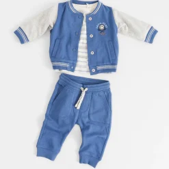 Truien & Vesten|Vesten*Prénatal baby vest lange mouwen meerkleurig blauw Royal Blue