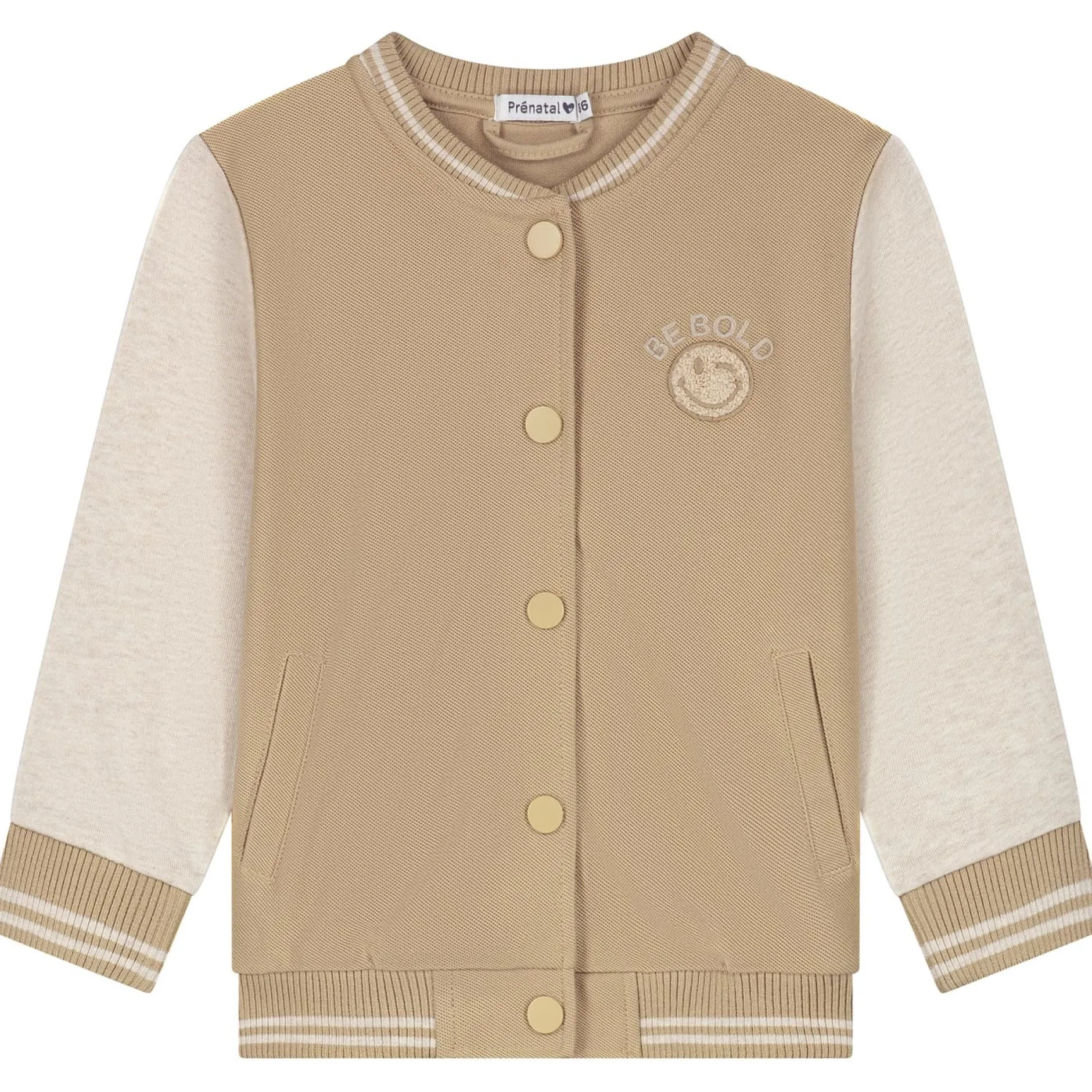 Truien & Vesten|Vesten*Prénatal baby vest lange mouwen meerkleurig beige Light Beige Brown