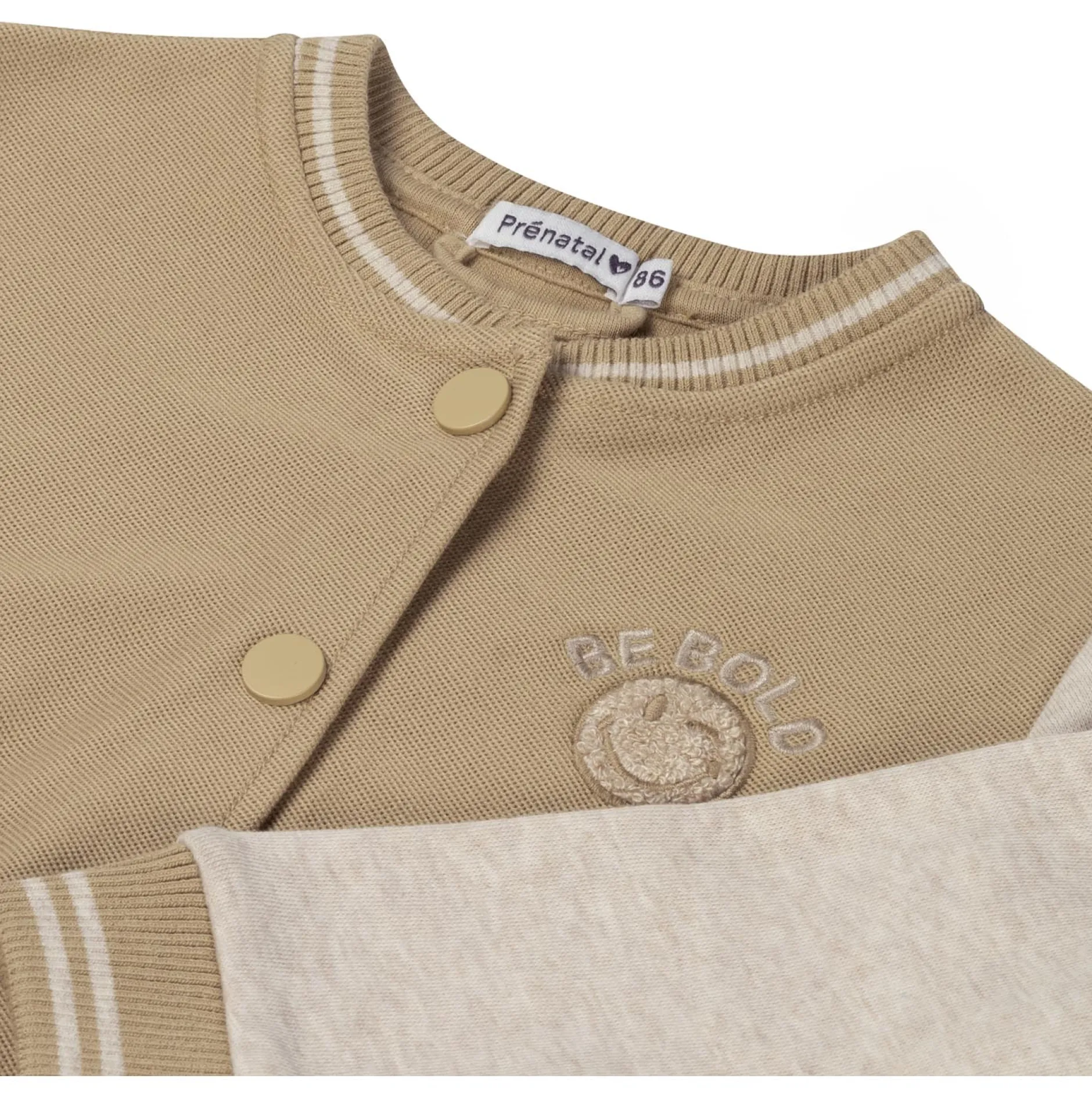Truien & Vesten|Vesten*Prénatal baby vest lange mouwen meerkleurig beige Light Beige Brown