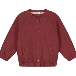 Truien & Vesten|Vesten*Prénatal baby vest lange mouwen effen rood Dark Brown Red