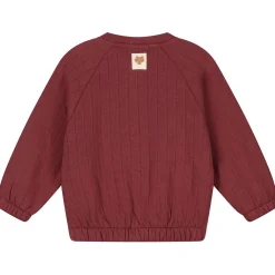 Truien & Vesten|Vesten*Prénatal baby vest lange mouwen effen rood Dark Brown Red