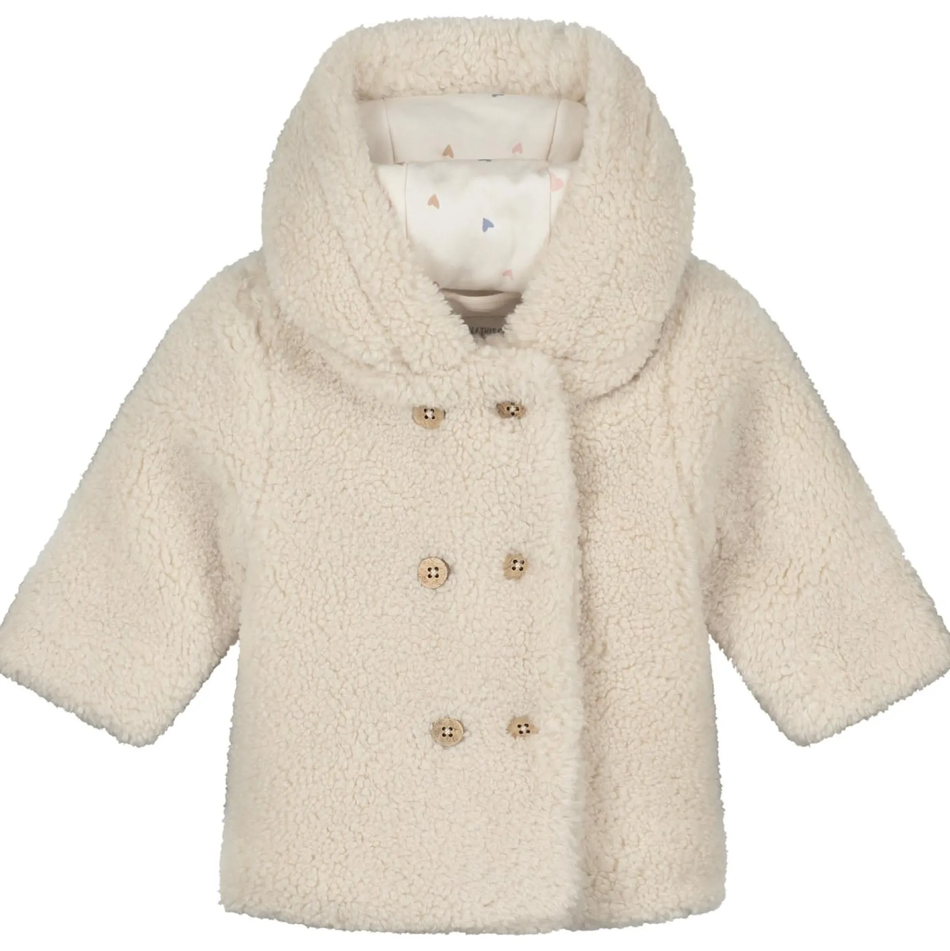 Jassen|Jassen*Prénatal baby winterjas lange mouwen effen wit Off-White