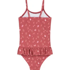 Zwemkleding|Zwemkleding*Prénatal badpak vlinders  effen rood Winered