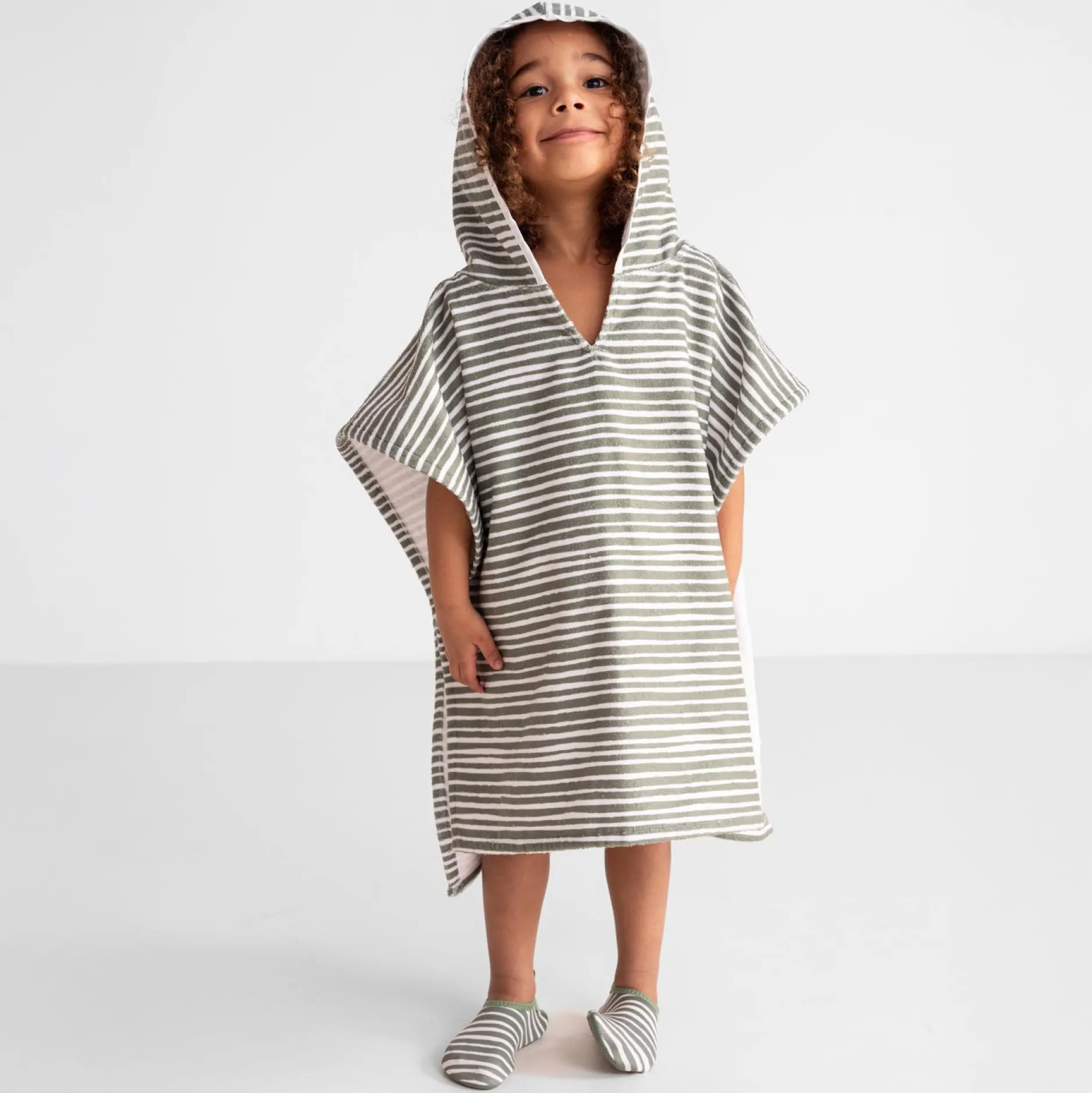 Badcapes & Badjassen|Zwembroeken*Prénatal badponcho groen