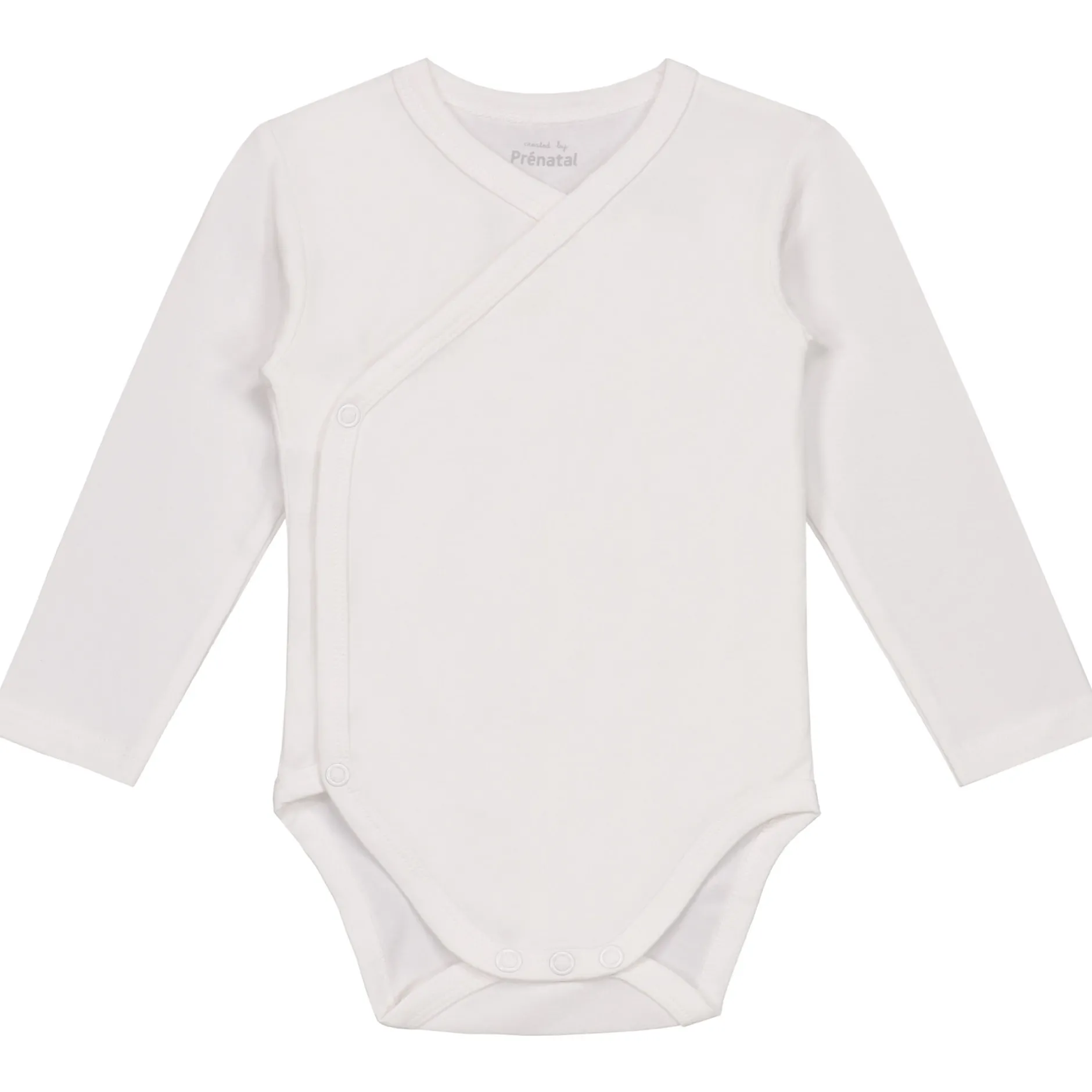 Rompers|Rompers*Prénatal basis overslagromper lange mouwen effen wit White