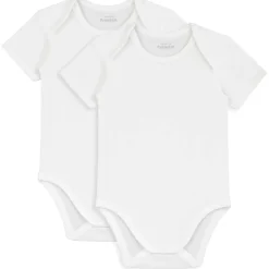 Rompers|Rompers*Prénatal basis romper 2 stuks korte mouwen effen wit White