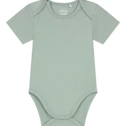 Rompers|Rompers*Prénatal basis romper korte mouwen effen groen Midgreen