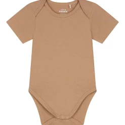 Rompers|Rompers*Prénatal basis romper korte mouwen effen bruin Dark Sand Brown