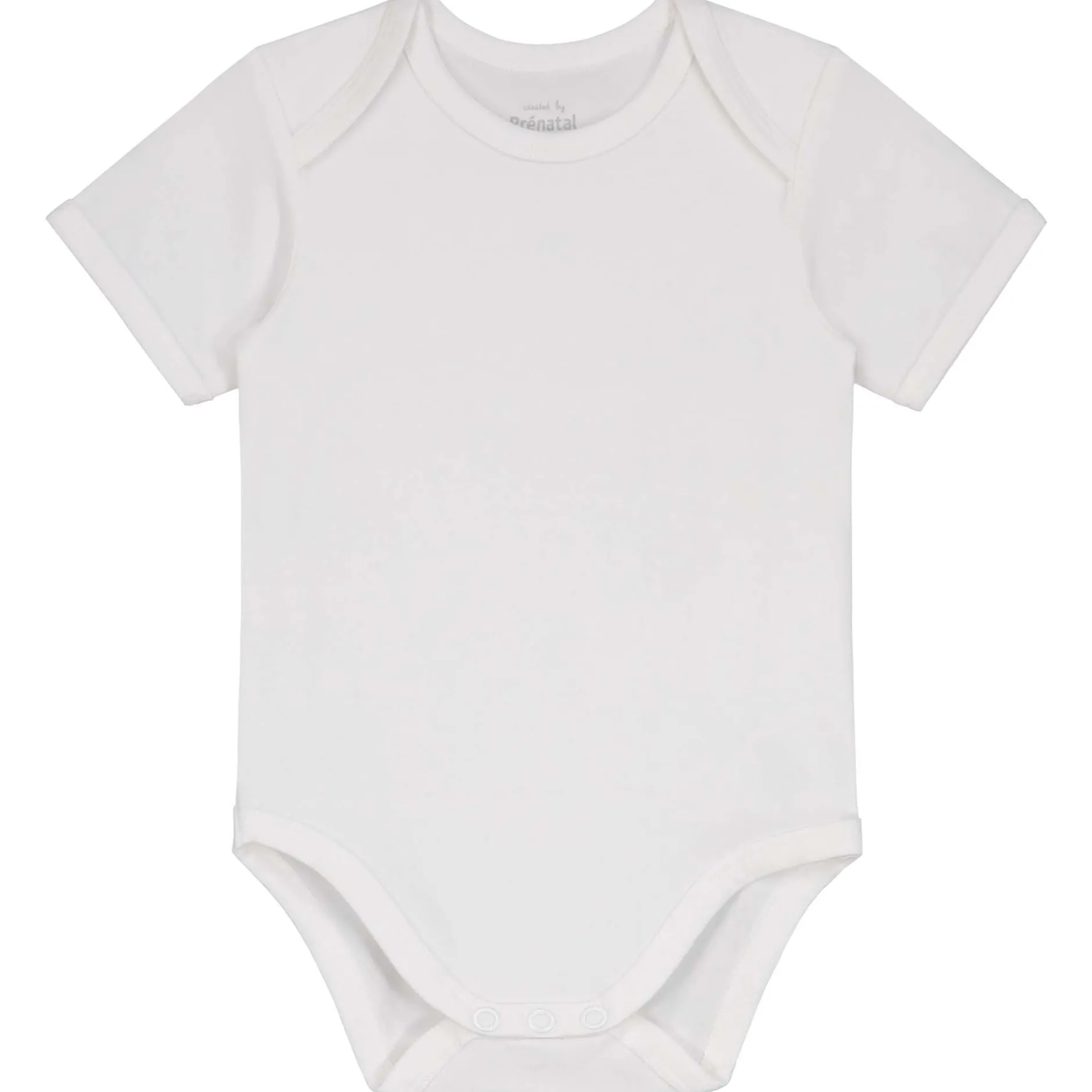 Rompers|Rompers*Prénatal basis romper korte mouwen effen wit White