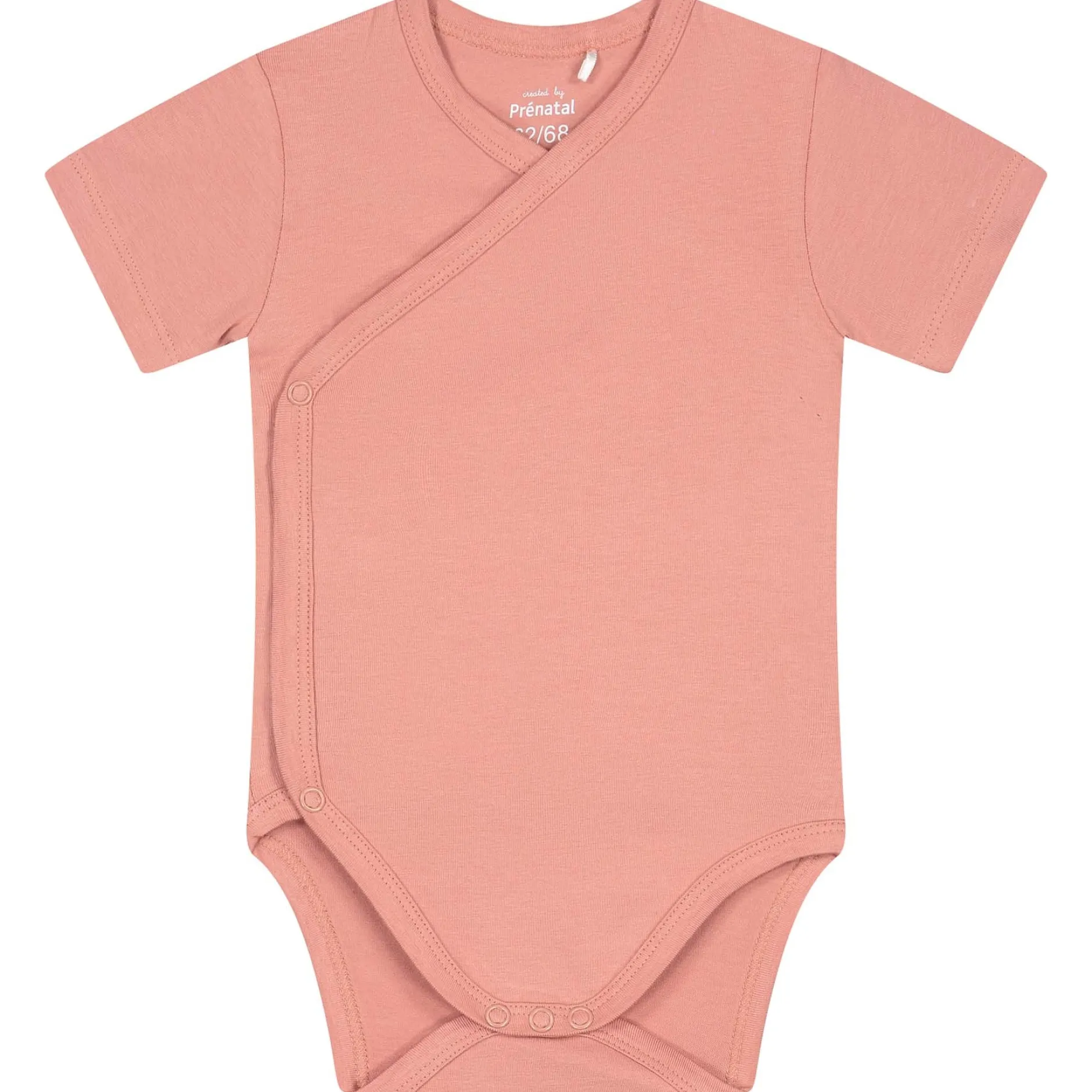 Rompers|Rompers*Prénatal basis romper korte mouwen effen roze Dark Pink