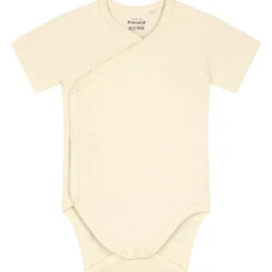 Rompers|Rompers*Prénatal basis romper korte mouwen effen beige Dark Ecru