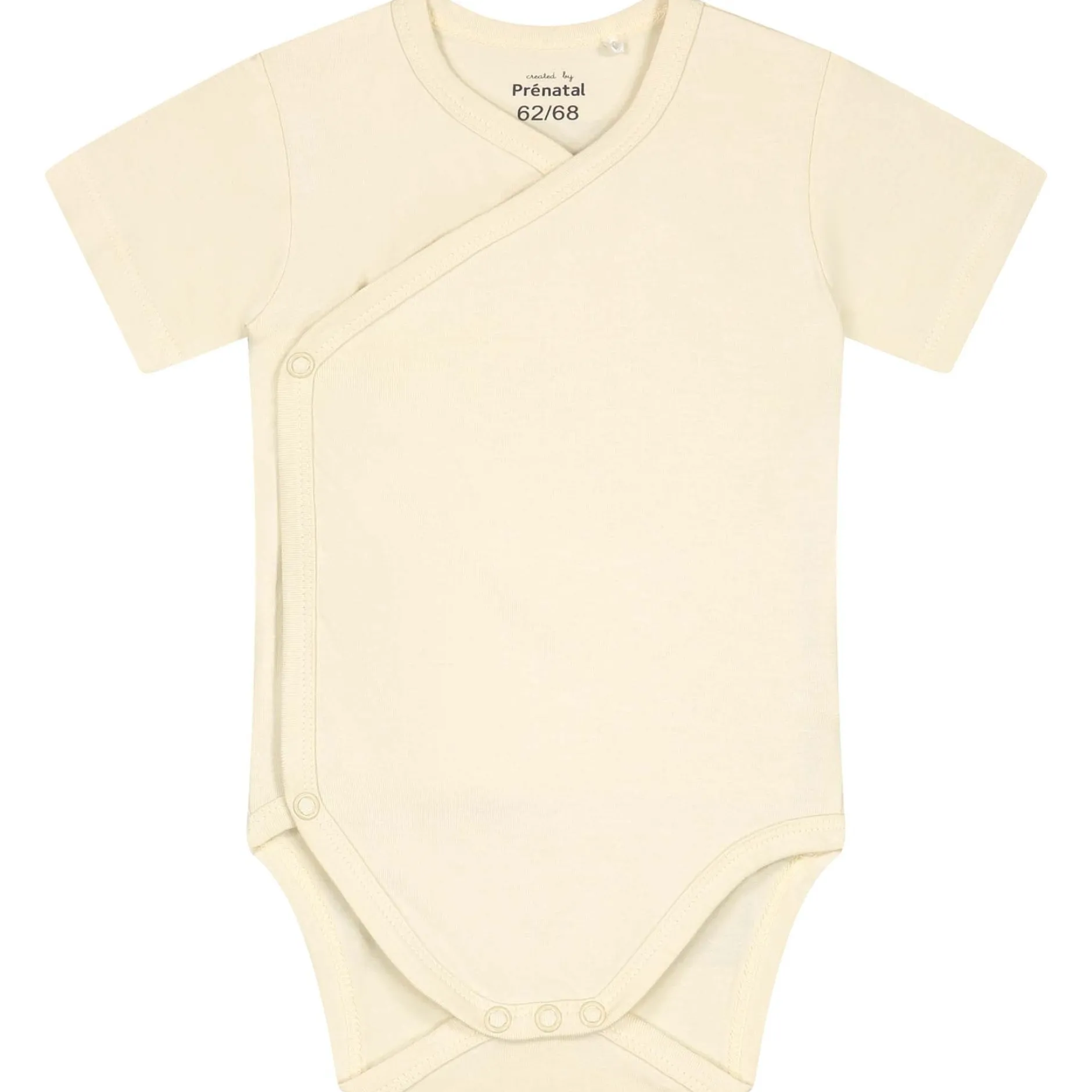 Rompers|Rompers*Prénatal basis romper korte mouwen effen beige Dark Ecru