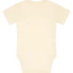 Rompers|Rompers*Prénatal basis romper korte mouwen effen beige Dark Ecru