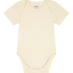 Rompers|Rompers*Prénatal basis romper korte mouwen effen beige Light Ecru