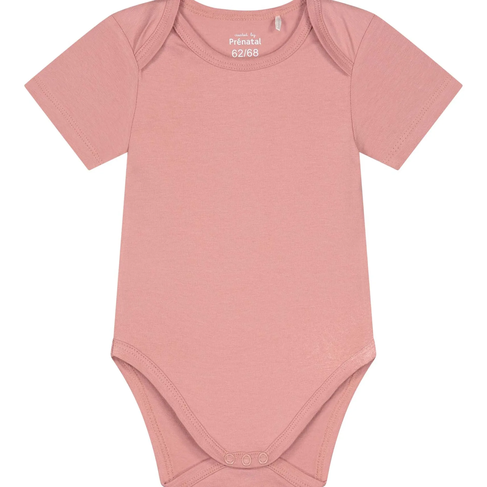 Rompers|Rompers*Prénatal basis romper korte mouwen effen roze Dark Pink