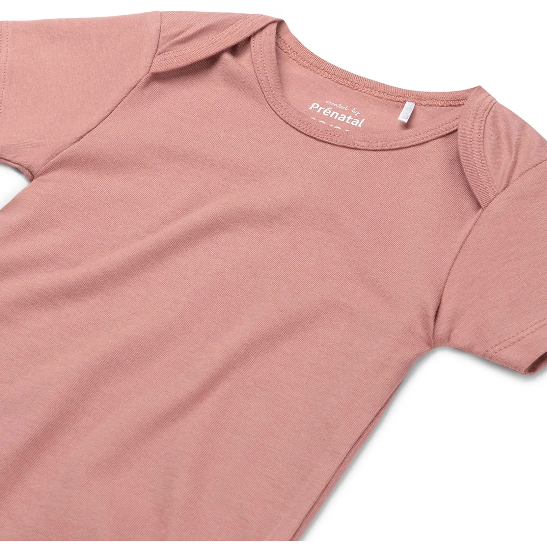 Rompers|Rompers*Prénatal basis romper korte mouwen effen roze Dark Pink