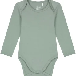 Rompers|Rompers*Prénatal basis romper lange mouwen effen groen Midgreen