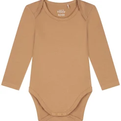 Rompers|Rompers*Prénatal basis romper lange mouwen effen bruin Dark Sand Brown