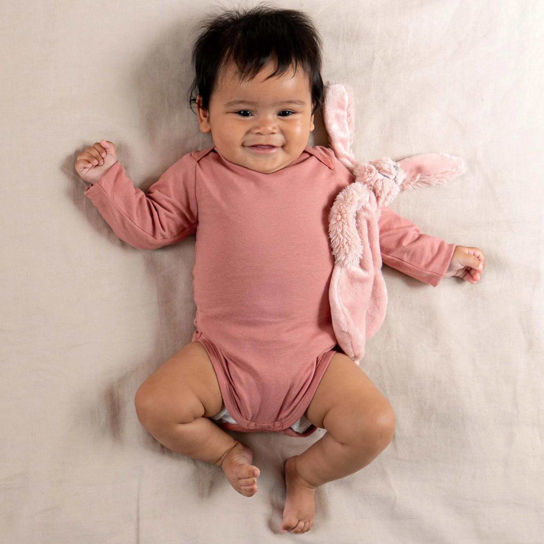 Rompers|Rompers*Prénatal basis romper lange mouwen effen roze Dark Pink