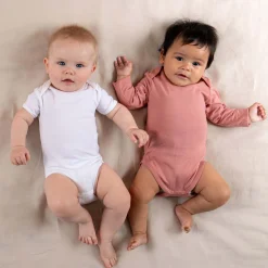 Rompers|Rompers*Prénatal basis romper lange mouwen effen roze Dark Pink