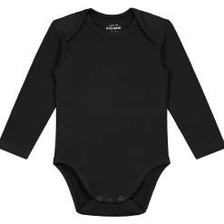 Rompers|Rompers*Prénatal basis romper lange mouwen effen zwart Black