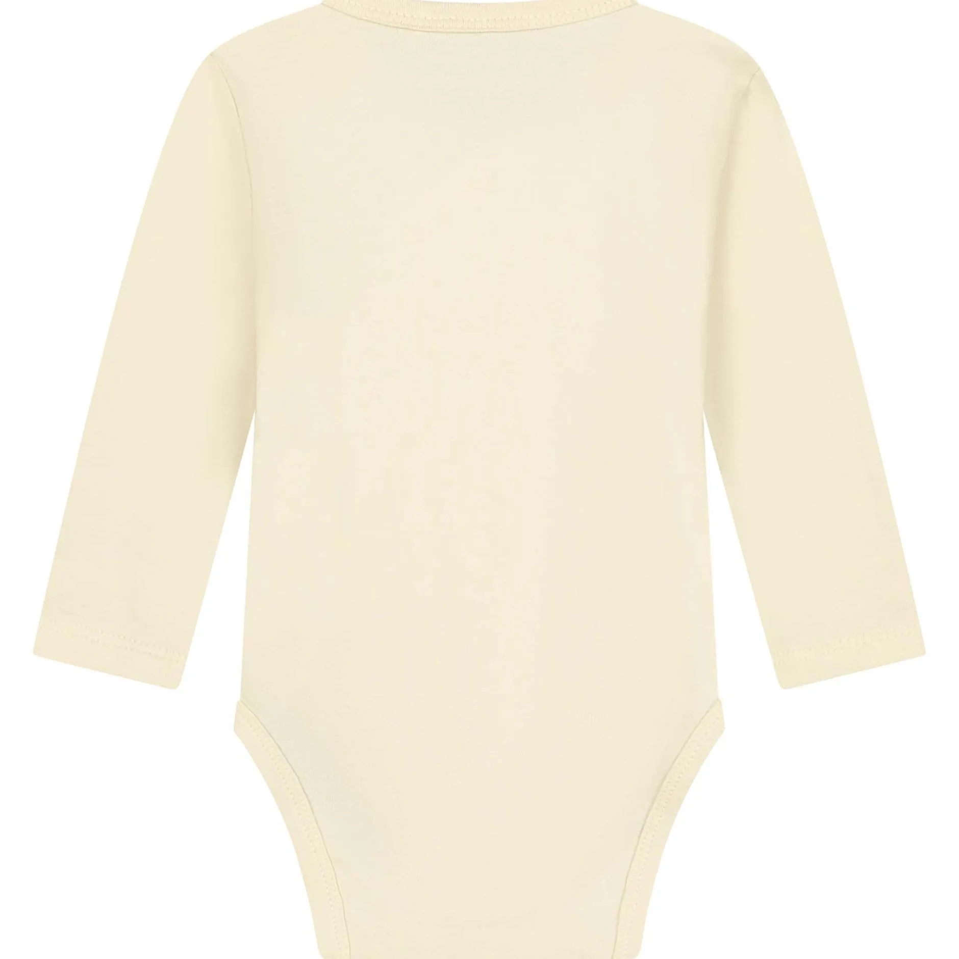 Rompers|Rompers*Prénatal basis romper met overslag lange mouwen effen beige Light Ecru