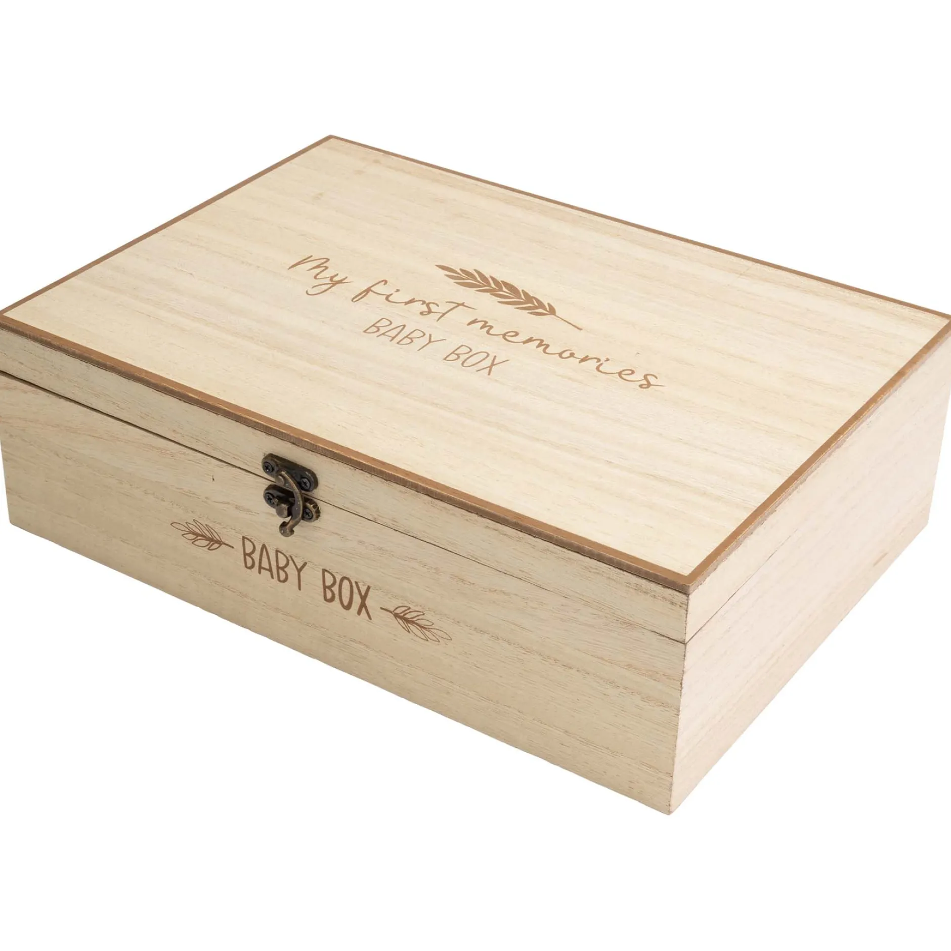 Feestartikelen|Kraamcadeaus*Prénatal bewaardoos hout Brown