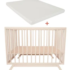 Boxen*Prénatal box Savi beige & boxmatras Ellis