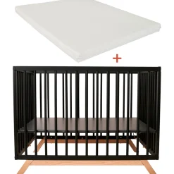 Boxen*Prénatal box Savi zwart & boxmatras Ellis