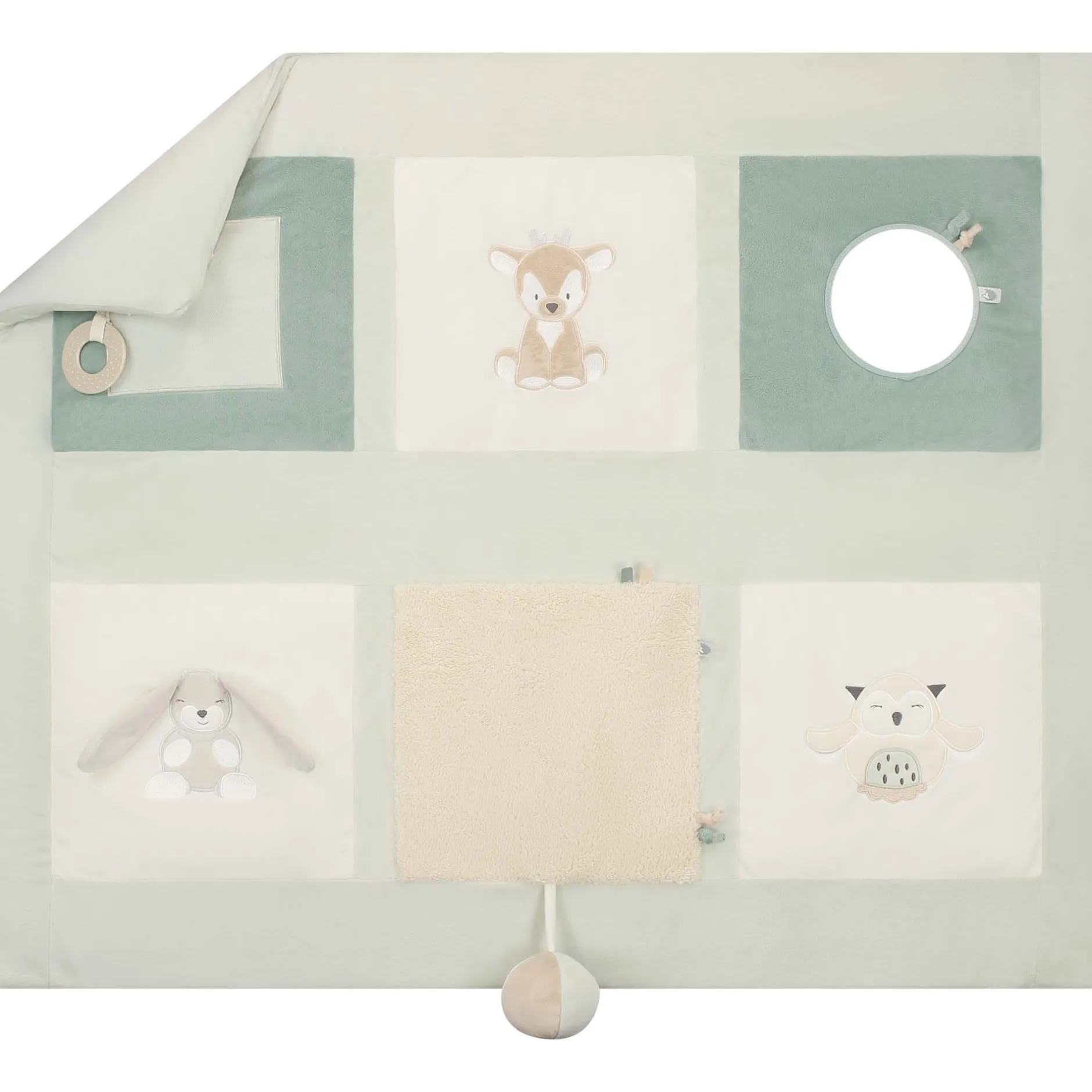 Boxkleden*Prénatal boxkleed Kleine Vriendjes Ivory White