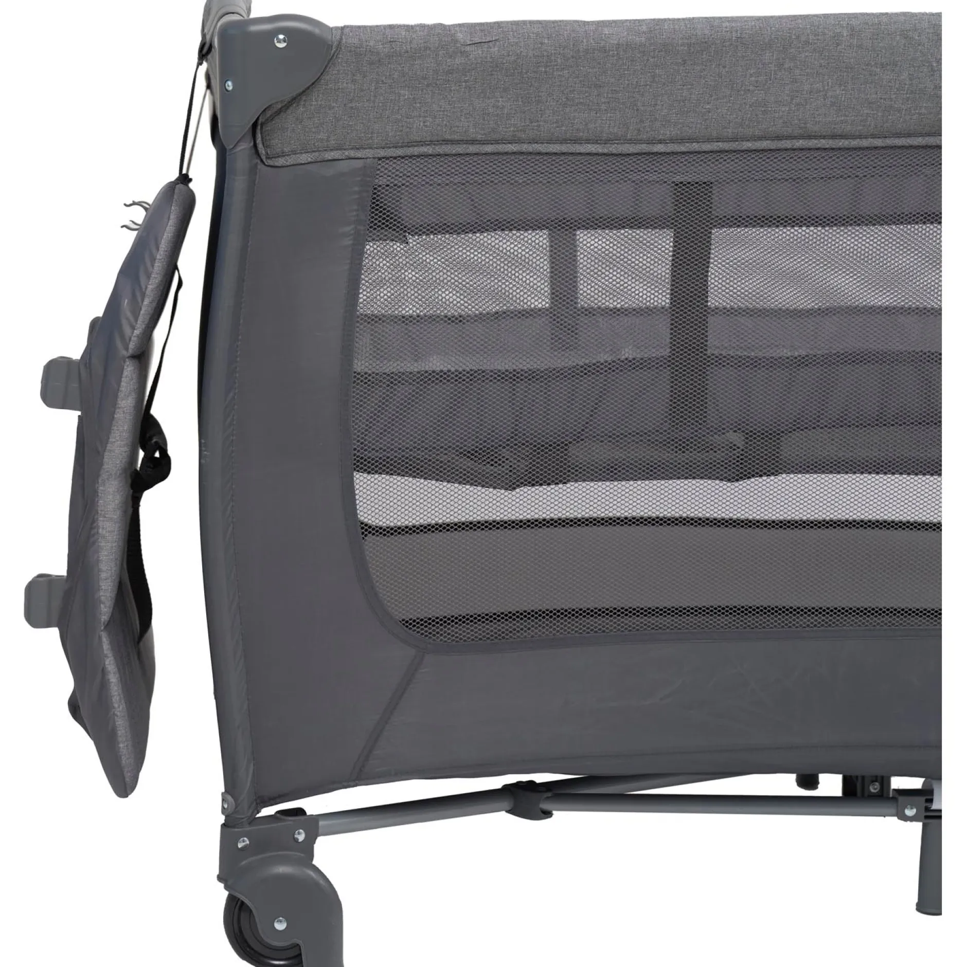 Campingbedden*Prénatal campingbed Beau Grey Melee Light