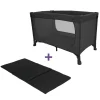 Campingbedden|Bundels En Combideals*Prénatal campingbed Evi black met matras & matrashoes