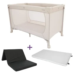 Campingbedden|Bundels En Combideals*Prénatal campingbed Evi sand met matras & matrashoes