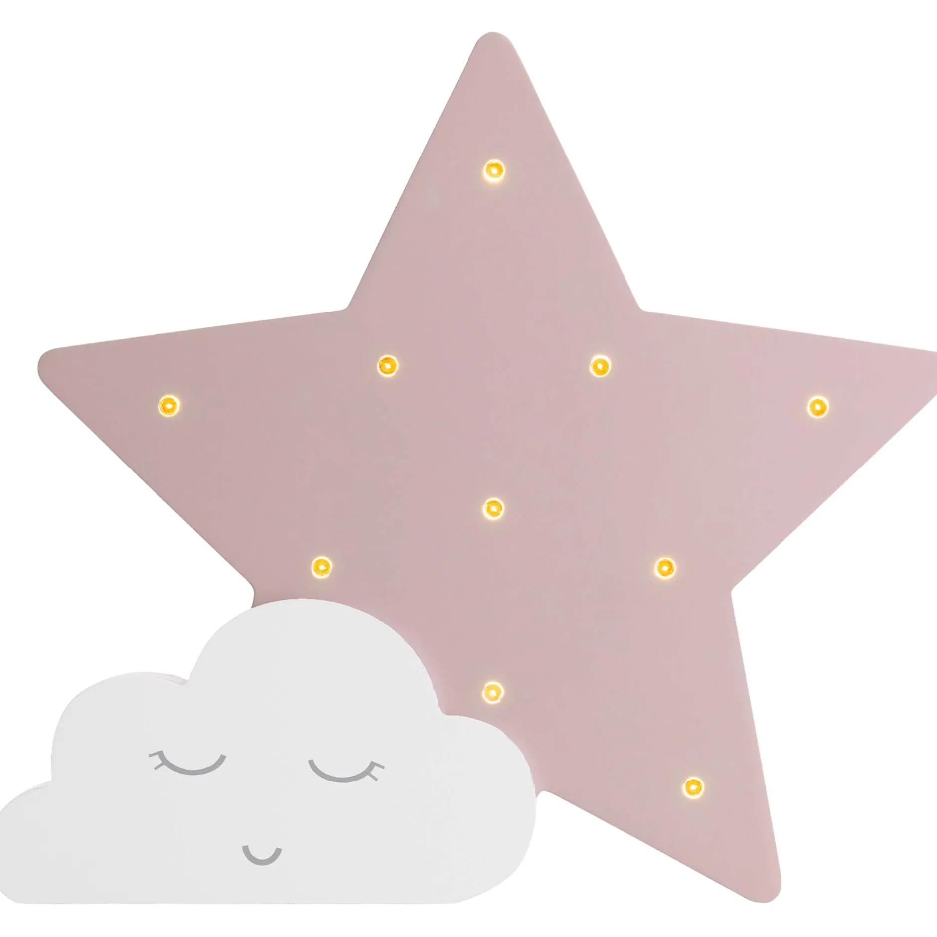 Nachtlampjes*Prénatal Decoratie Ster met LED lampjes roze