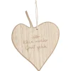 Feestartikelen|Kraamcadeaus*Prénatal hanger hart hout Brown