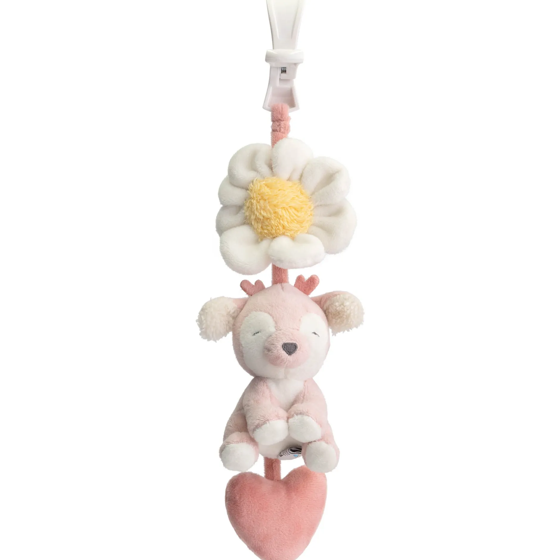 Hangspeelgoed|Speelgoed Voor Onderweg*Prénatal hangspeeltje hert Powder Pink
