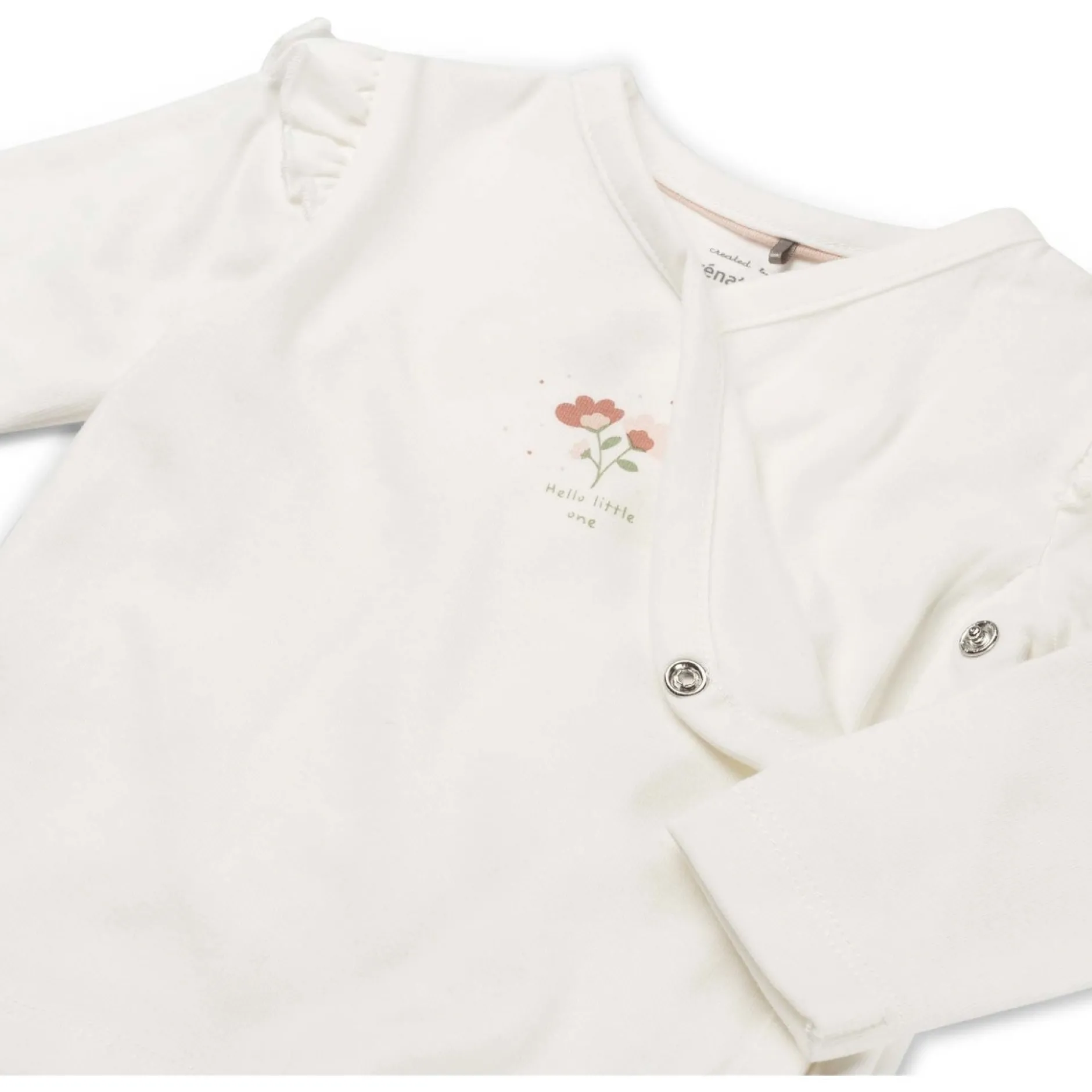 Mutsjes & Haarbandjes|Broeken*Prénatal Hello new day newborn shirt, broek & haarband Ivory White