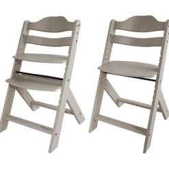 Wipstoelen & Bouncers*Prénatal houten kinderstoel Evan bundel taupe