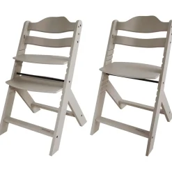 Wipstoelen & Bouncers*Prénatal houten kinderstoel Evan bundel taupe