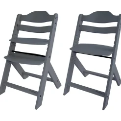 Wipstoelen & Bouncers*Prénatal houten kinderstoel Evan bundel grijs