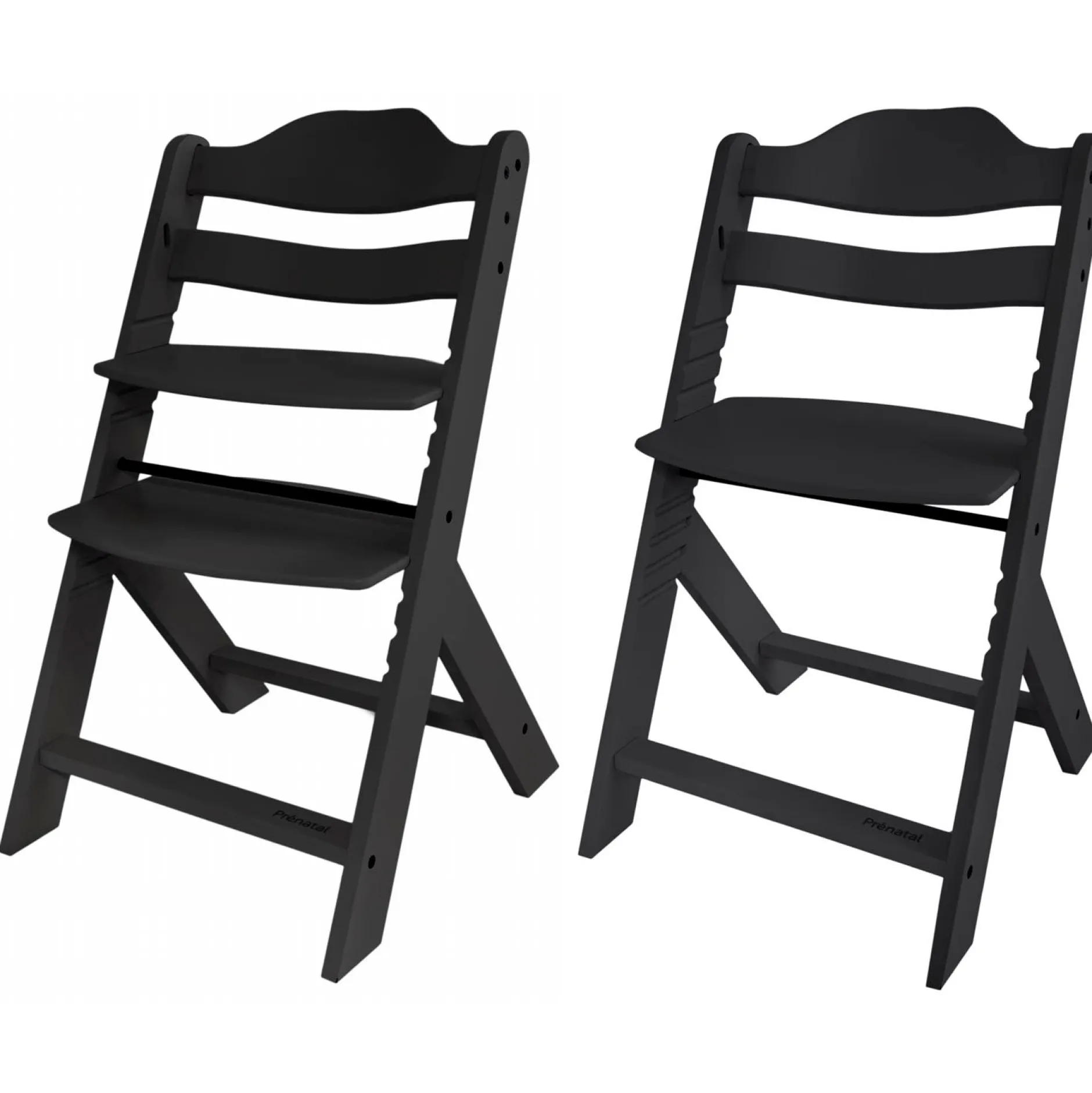Wipstoelen & Bouncers*Prénatal houten kinderstoel Evan bundel zwart