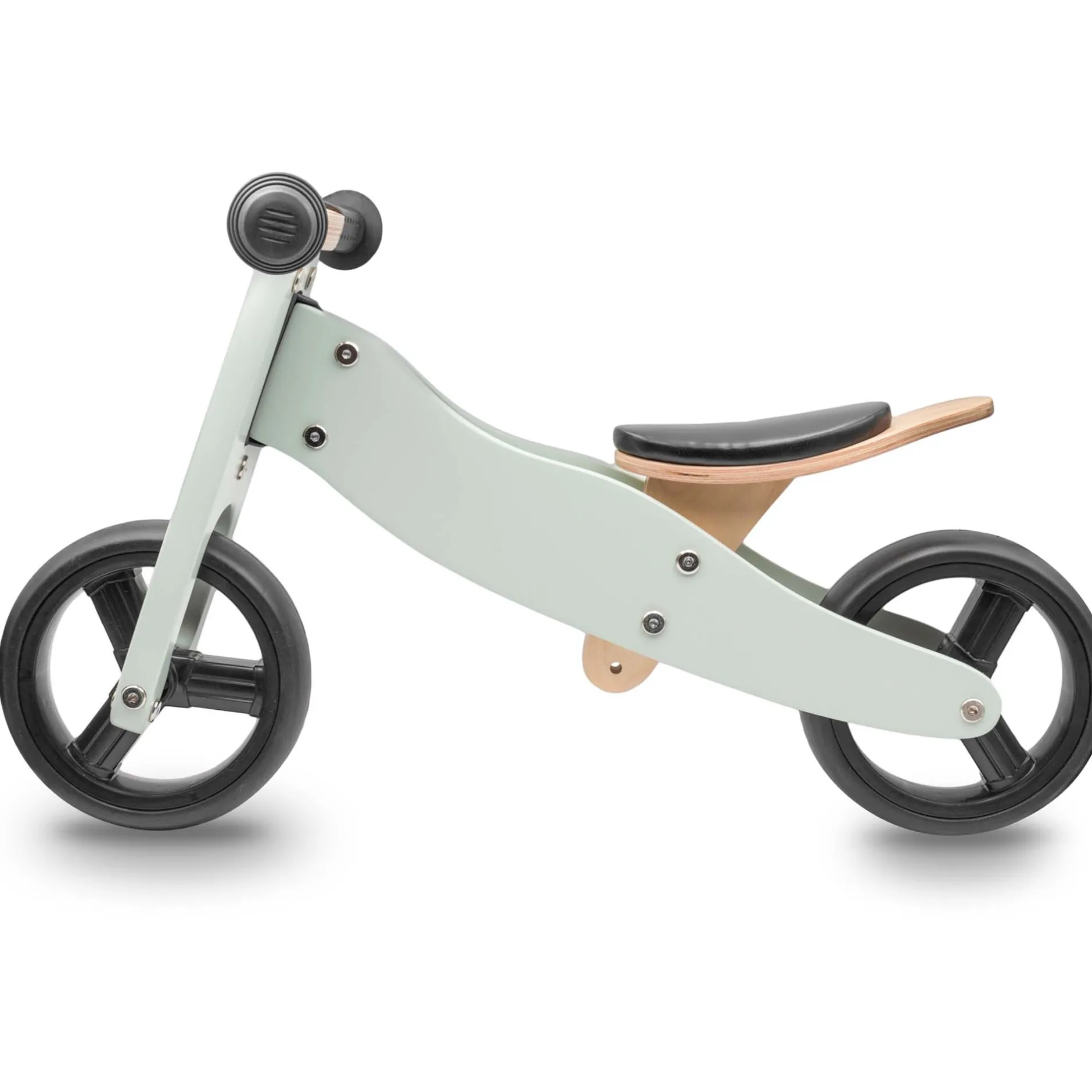 Loopfietsen & Loopwagens|Buitenspeelgoed*Prénatal houten loopfiets 4-in-1 Soft Green Grey