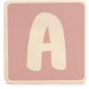 Lettertreinen*Prénatal houten namentrein letter A Powder Pink