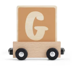 Lettertreinen*Prénatal houten namentrein letter G Brownie