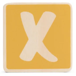 Lettertreinen*Prénatal houten namentrein letter X Yellow
