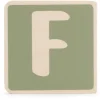 Lettertreinen*Prénatal houten namentrein letter F Midgreen