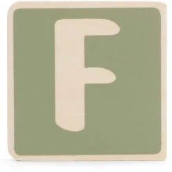 Lettertreinen*Prénatal houten namentrein letter F Midgreen