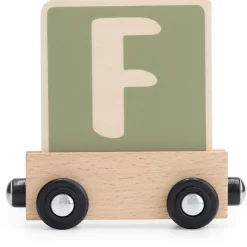 Lettertreinen*Prénatal houten namentrein letter F Midgreen